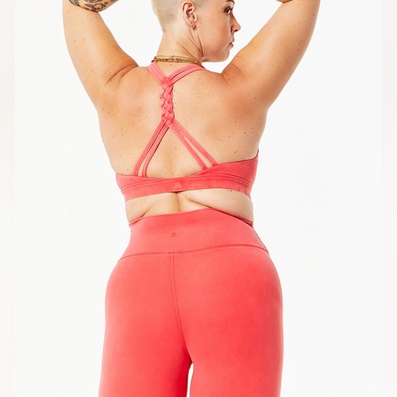 SoulCycle Samara Braided Mineral Wash Bra Red & Leggings in RED! 🍉 - Picture 4 of 5
